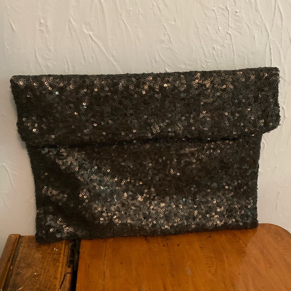 {Bailey 44} Black Sequin Clutch
